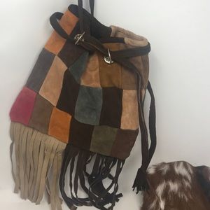 Patchwork satchel festival bag